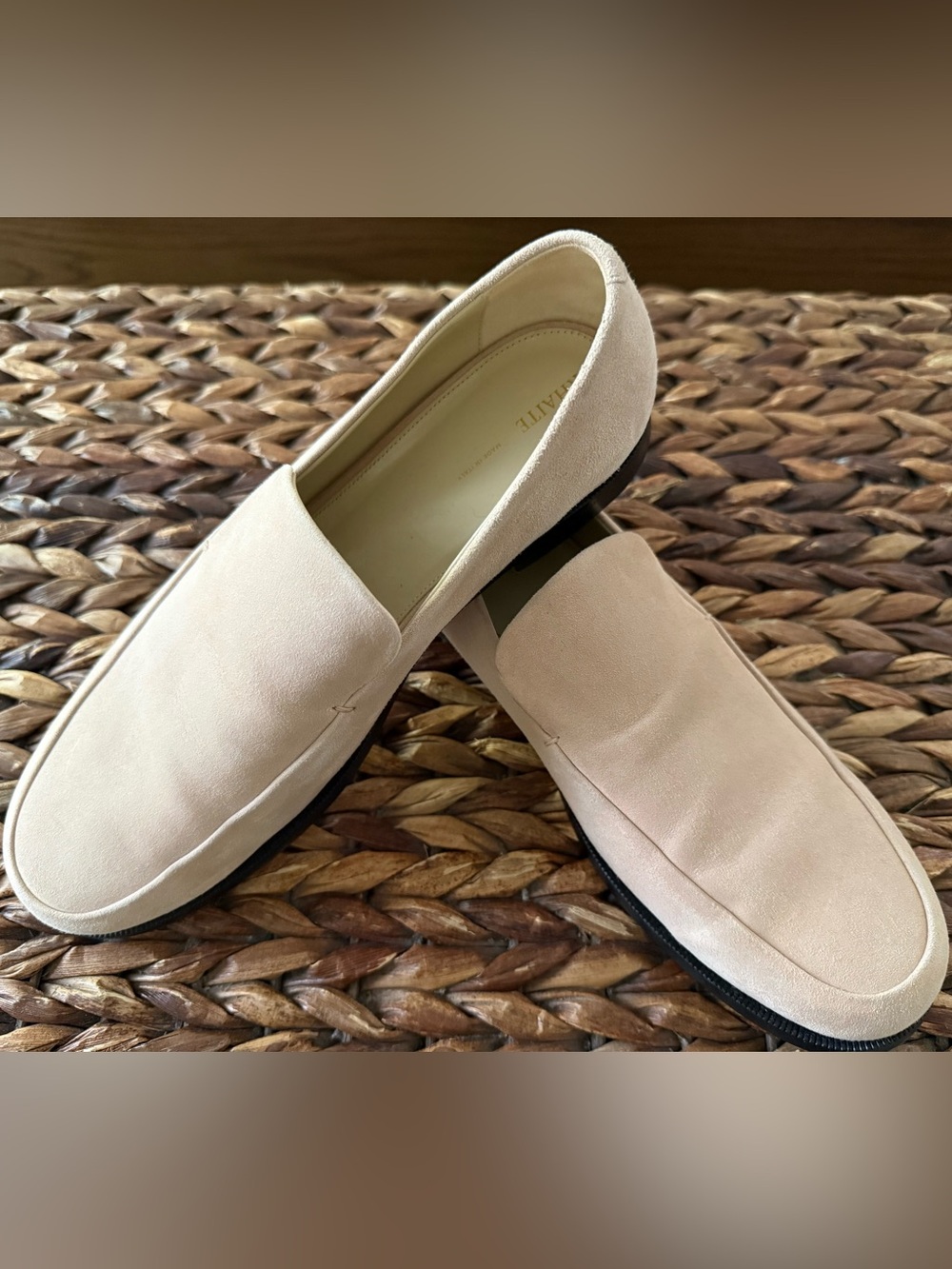 KHAITE Suede Women's Loafers Beige